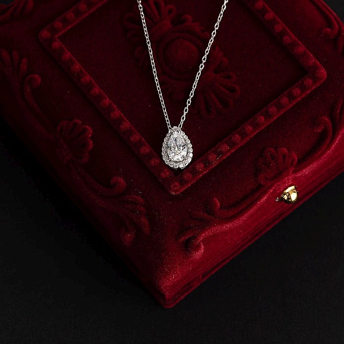 Colier Argint Lacrimă, Cristale Swarovski [2]