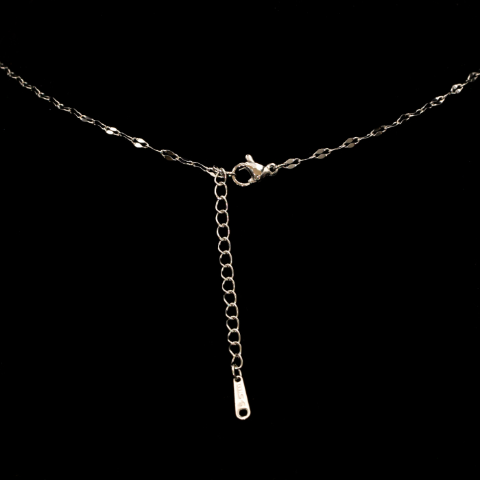 Colier Argintiu Cu Pandantiv Alhambra Negru/Argintiu [3]