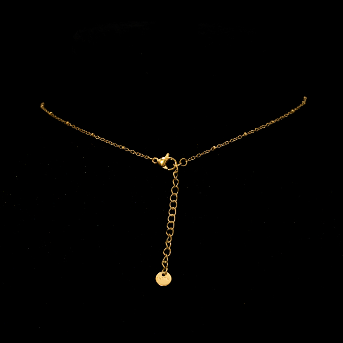 Colier Auriu Cu Pandantiv Cruce Cu Cristale Zirconia [3]