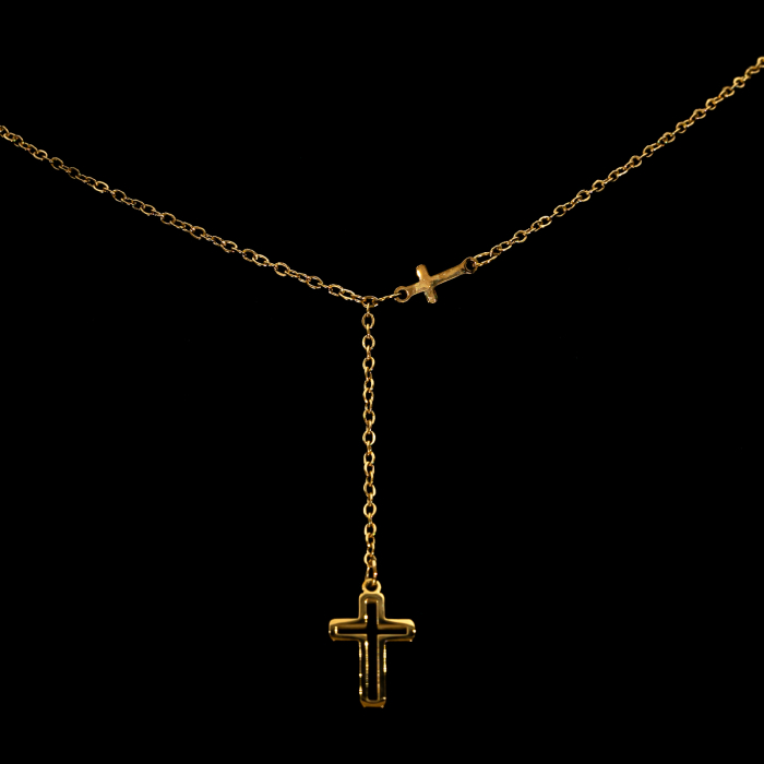 Colier Auriu Cu Pandantiv Cruce Serafina [3]