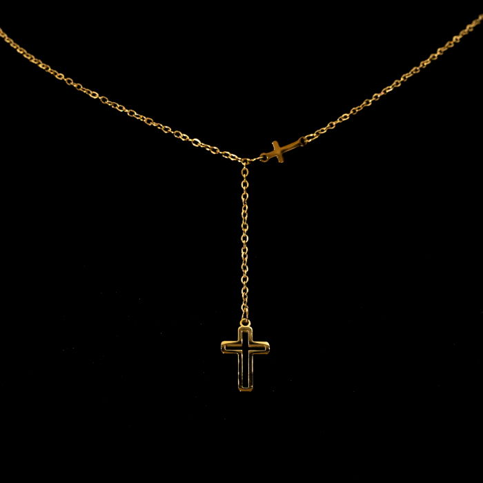 Colier Auriu Cu Pandantiv Cruce Serafina [2]