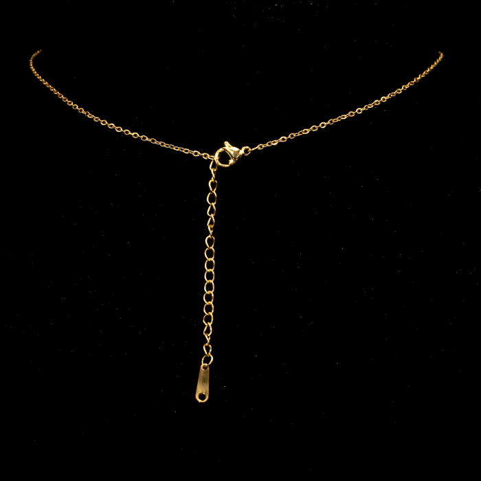 Colier Auriu Cu Pandantiv Cruce Statement Cu Cristale Zirconia [2]