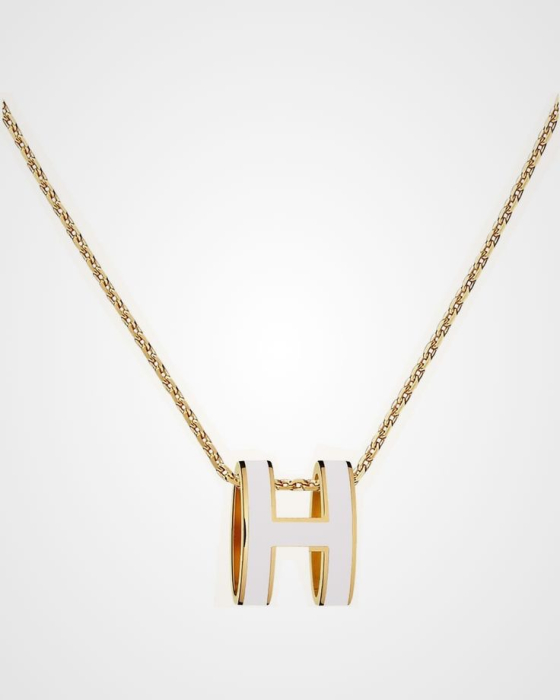 Colier Auriu Hermina Cu Pandantiv Alb [2]