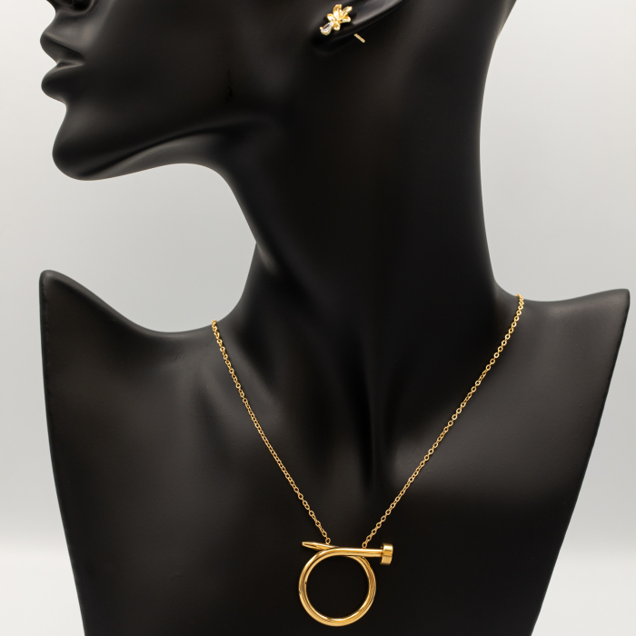 Colier Placat Cu Aur Galben Cu Pandantiv CUI [2]