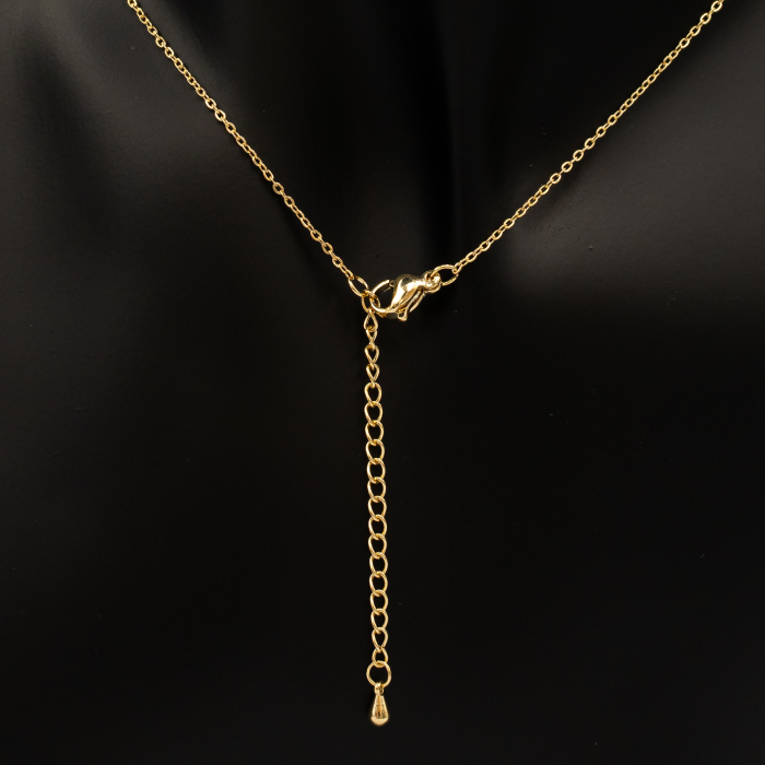 Colier Placat Cu Aur Galben Cu Pandantiv Perlă Butterfly [3]