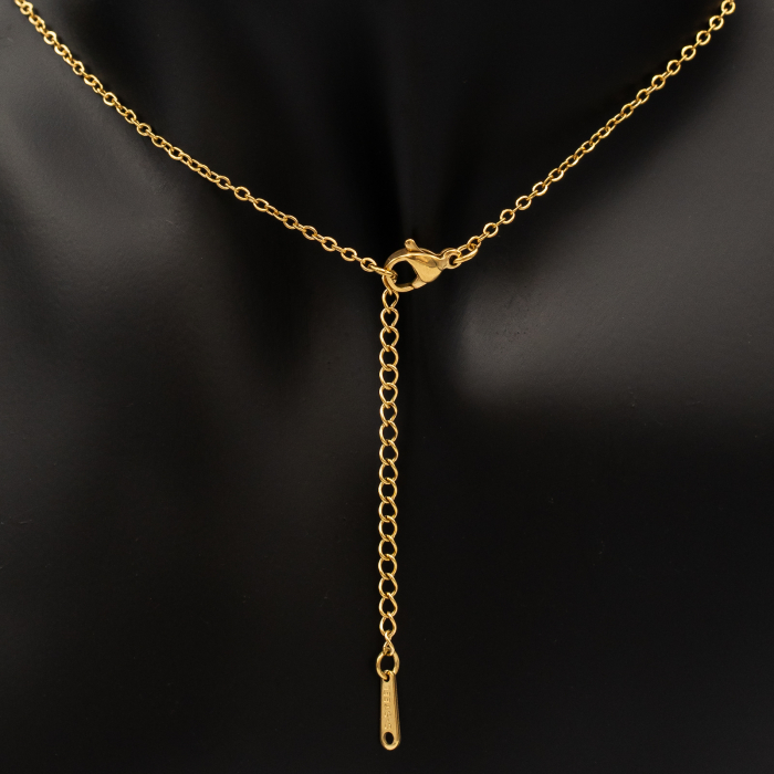 Colier Placat Cu Aur Galben Cu Pandantive Alhambra Negre [2]