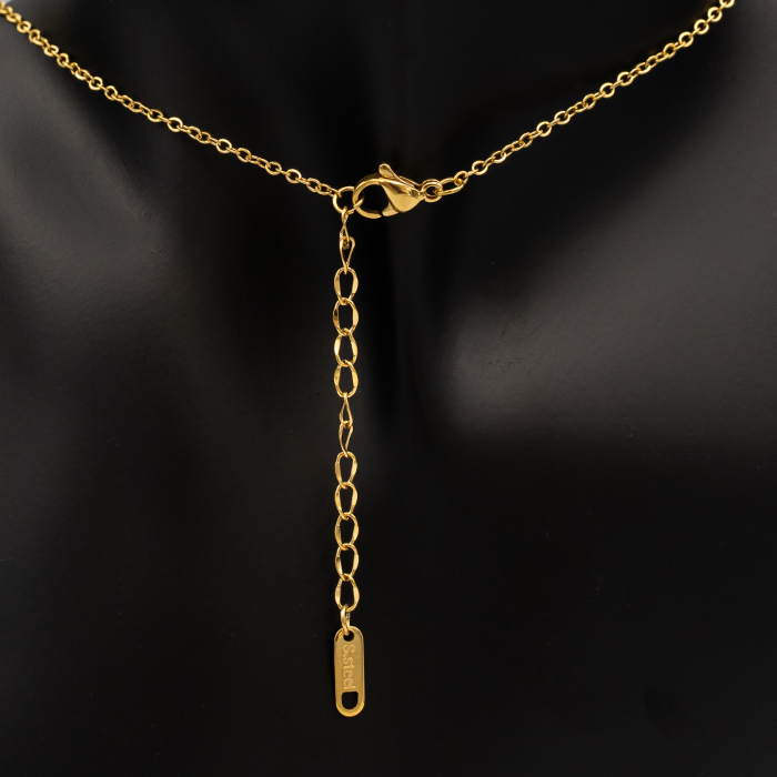 Colier Placat Cu Aur Galben Cu Pandantive Alhambra Verzi [2]