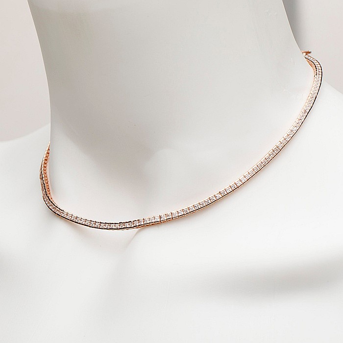 Colier Tennis Din Argint Gold-Rose [2]