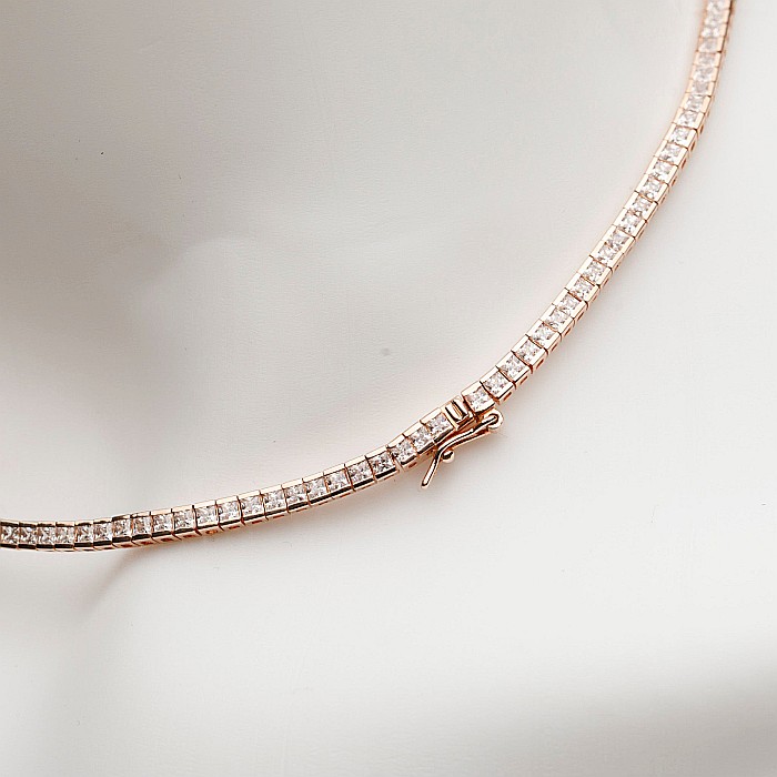 Colier Tennis Din Argint Gold-Rose [3]