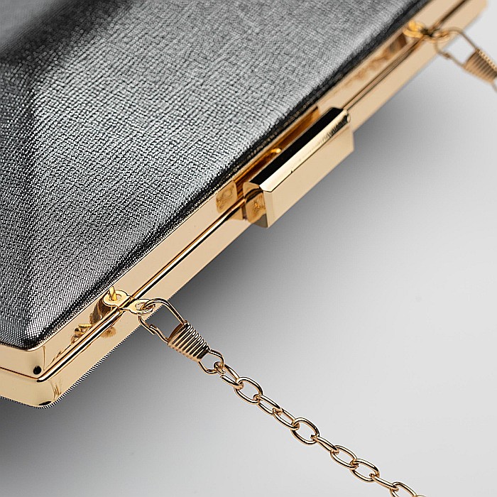 Geantă Clutch Gri Metalic-ELCGE0134S [4]