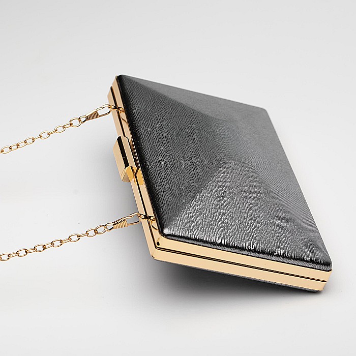 Geantă Clutch Gri Metalic-ELCGE0134S [3]