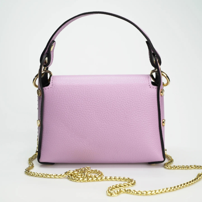 Geantă Mini Piele Naturală Cu Accesoriu Albină Barbie Pink [3]