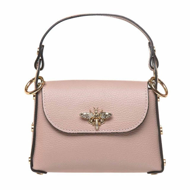 Geantă Mini Piele Naturală Cu Accesoriu Albină Pretty In Pink [1]