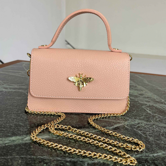 Geantă Piele Naturală Pink Albină-ELC412 [2]