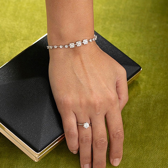 Inel Argint Solitaire Cristal Swarowski [2]