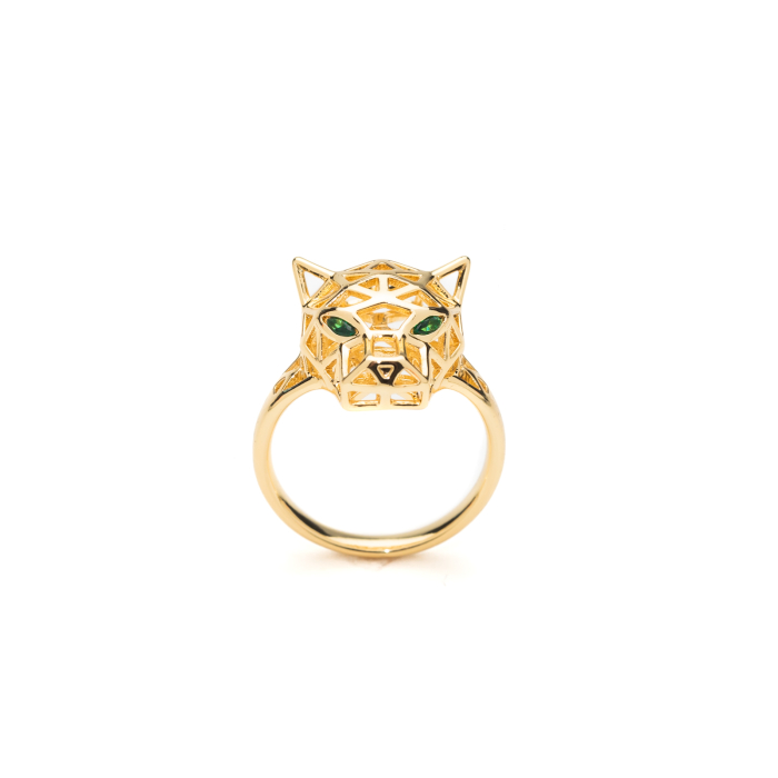 Inel Auriu Panthere Cu Cristale Zirconia [2]
