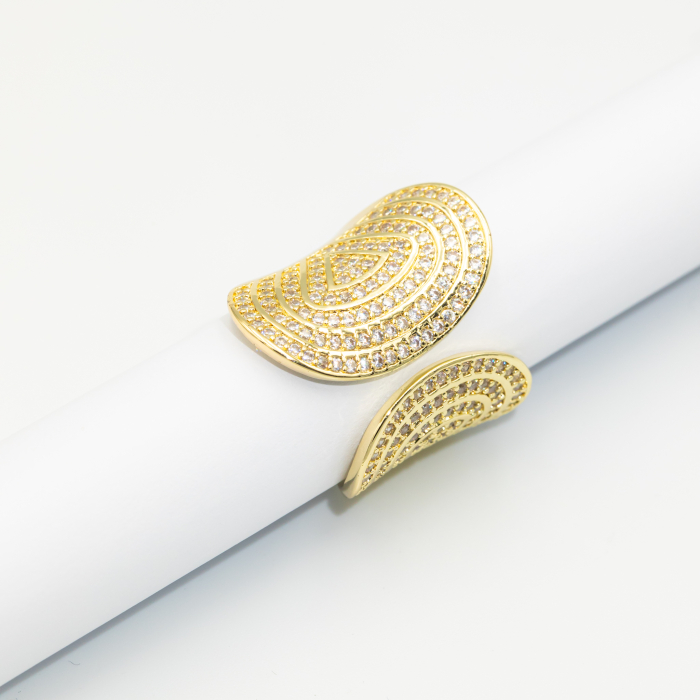 Inel Reglabil Și Masiv Placat Cu Aur Galben Agatha [2]