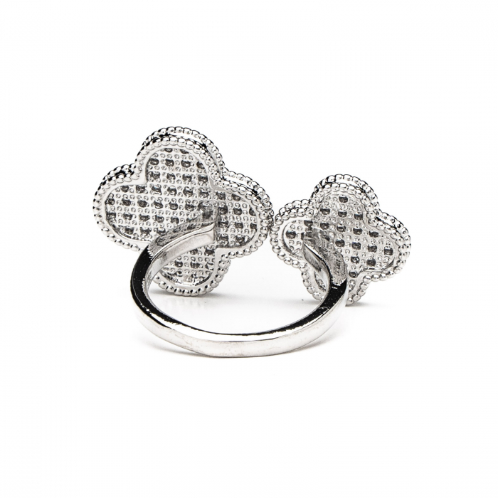 Inel Silver Double Flower Alhambra [2]
