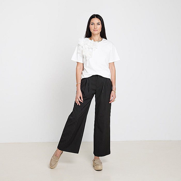 Pantaloni Negru Cu Dungi [2]