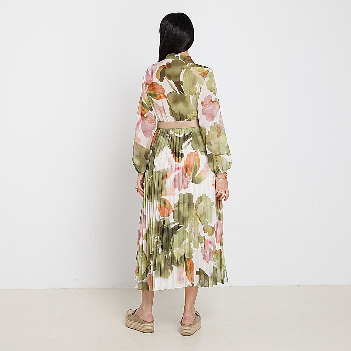 Rochie Plisată Cu Imprimeu Floral [3]