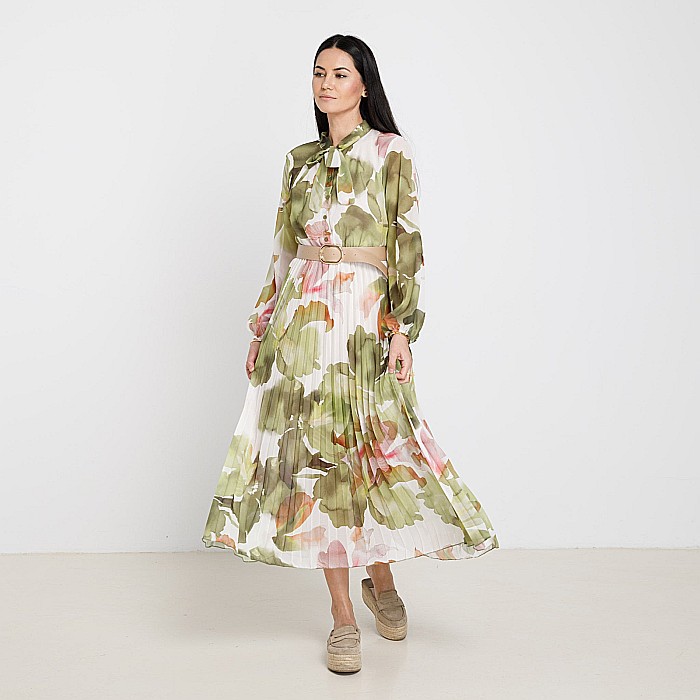 Rochie Plisată Cu Imprimeu Floral [2]