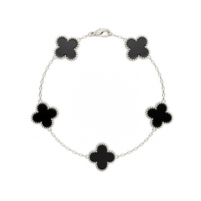 Set Brățări Cuplu Alhambra Black&White Și Hermina Roz [3]