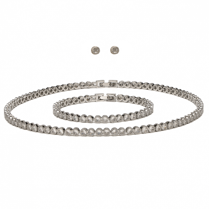 Set Splendor Argintiu Cu Cristale Zirconia Ilaria [4]