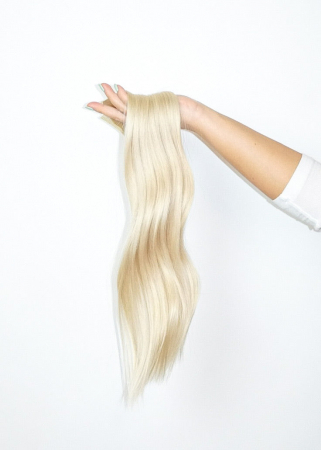 ACCESORII PĂR - Extensii Clip-On Drept Blond Alb-ELCC1816S
