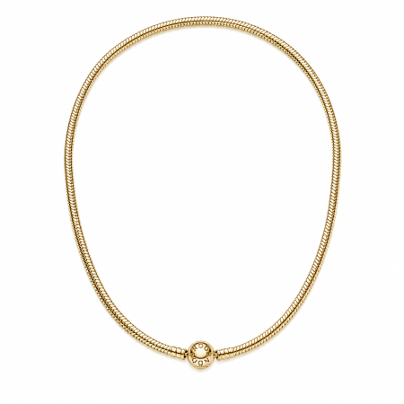 COLECȚIA TIP PANDORA - Colier Auriu Cu Charm Rotund