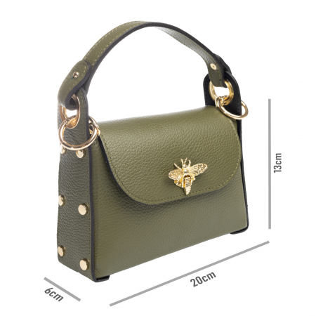 Geantă Piele Naturală Verde Kaki Ivy-ELCC2338 [1]