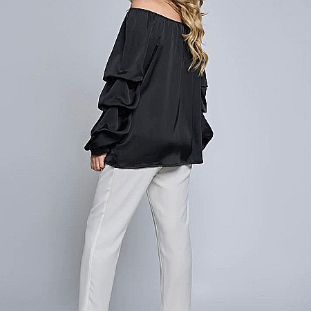 Bluză Satin Neagră [2]