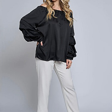 Bluză Satin Neagră [1]