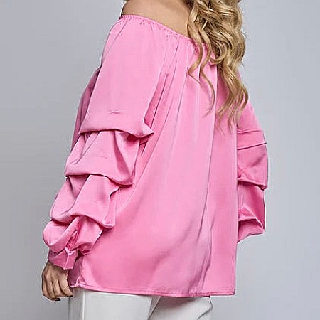 Bluză Satin Roz Barbie [2]