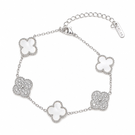 BIJUTERII - Brățară Alhambra Argintie Pure White