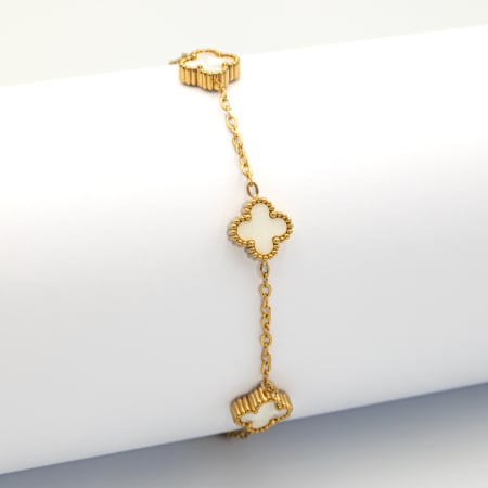 NOUTĂȚI - Brățară Alhambra Cu Flori Mici Pure White