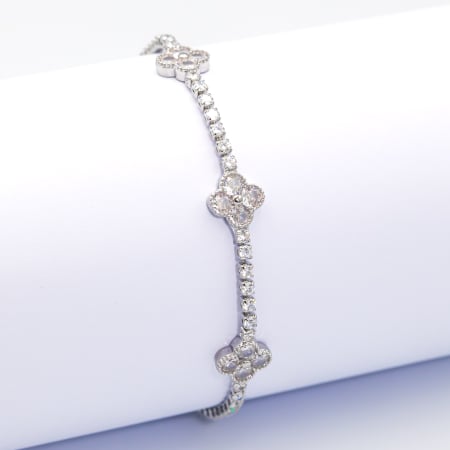 NOUTĂȚI - Brățară Alhambra Cu Flori White Elegant Shine