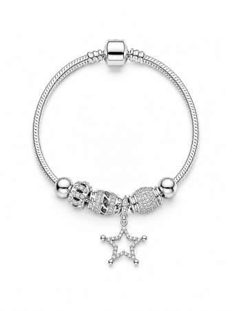 TOATE PRODUSELE - Brățară Argintie Tip Pandora Cu Charmuri Twinkle Star