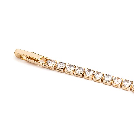 Brățară Aurie Tennis Cu Cristale Zirconia [3]