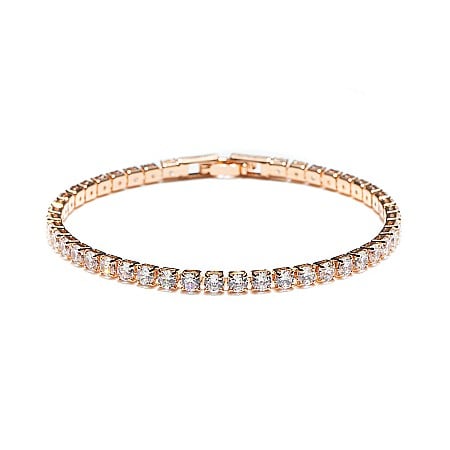 BRĂȚĂRI TENNIS - Brățară Auriu-Rose Tennis Cu Cristale Zirconia