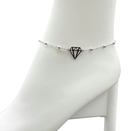 BRĂȚĂRI PICIOR - Brățară De Picior Cu Accesoriu Diamant