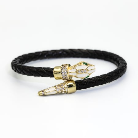 NOUTĂȚI - Brățară Din Piele Black Snake