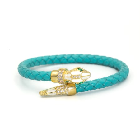 NOUTĂȚI - Brățară Din Piele Blue Snake