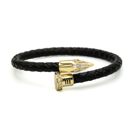 NOUTĂȚI - Brățară Din Piele Cui Deep Black