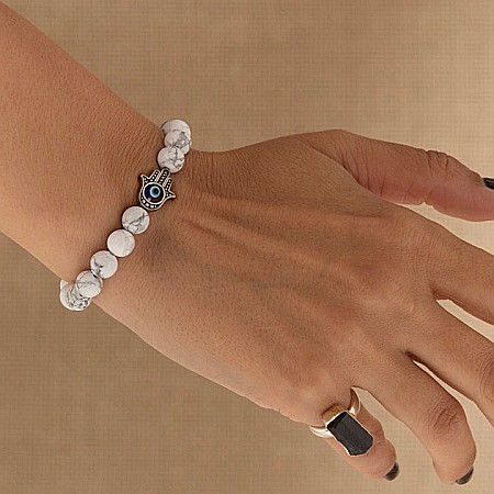Brățară Handmade Din Pietre Semiprețioase Howlite [1]