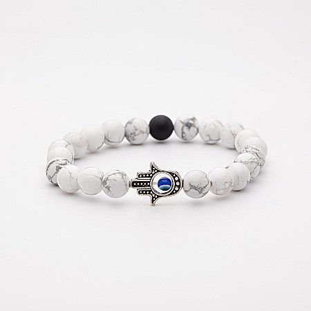 TOATE PRODUSELE - Brățară Handmade Din Pietre Semiprețioase Howlite