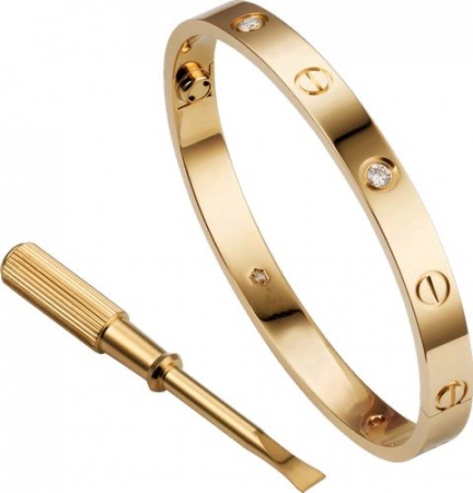 Colecția Bijuterii LOVE - Brățară LOVE Aurie Golden Elegance