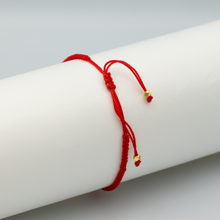 Brățară Reglabilă Handmade cu Biluțe Geometrice Aurii [1]