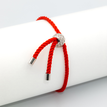 BRĂȚĂRI - Brățară Reglabilă Handmade Cu Pandantiv Argintiu Sonia