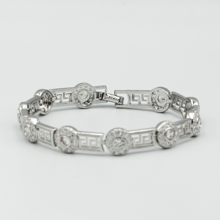 Brățară Spectaculoasă Placată Cu Aur Alb Versus [1]