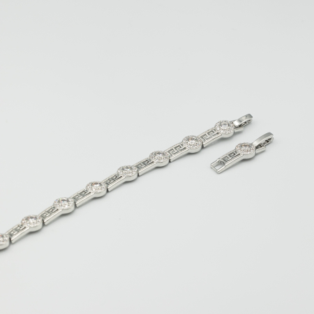 Brățară Spectaculoasă Placată Cu Aur Alb Versus [2]